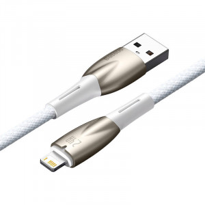 Cablu de date USB la Lightning Baseus Glimmer, 2.4A, 1m (alb) CADH000202 - Img 4