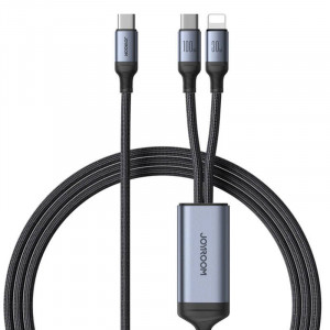 Cablu Telefon Incarcare Rapida Speedy USB-C la USB-C + Lightning Joyroom 100W