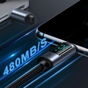 Cablu Incarcare Rapida USB-C 100W 1.2 m Display LED Joyroom S-CC100A16 (Negru)