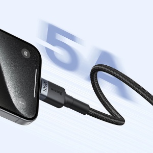 Cablu Incarcare Rapida USB-C la USB-C Baseus Cafule 100W 2buc (Rosu/Negru + Negru/Gri) 2buc