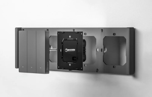 Cadru Intrerupator Smart M5 80 Dublu SONOFF M5-2C-80-F (Grafit/Negru)
