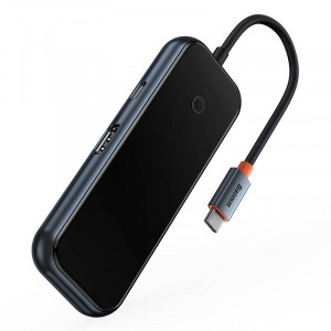 Hub 5in1 seria Baseus AcmeJoy USB-C la 2xUSB 3.0 + USB 2.0 + USB-C PD + HDMI (gri inchis) WKJZ010213 - Img 3