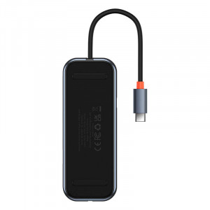 Hub 5in1 seria Baseus AcmeJoy USB-C la 2xUSB 3.0 + USB 2.0 + USB-C PD + RJ45 (gri inchis) WKJZ010113 - Img 2
