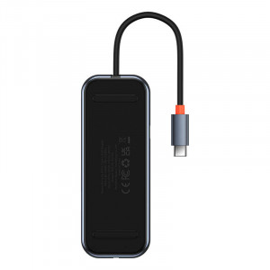 Hub 6in1 seria Baseus AcmeJoy USB-C la 2xUSB 3.0 + USB 2.0 + USB-C PD + HDMI + RJ45 (gri inchis) WKJZ010313 - Img 4