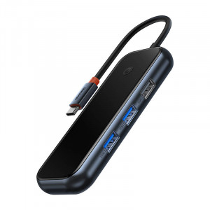 Hub 7in1 Baseus AcmeJoy Series USB-C la 2xUSB 3.0 + HDMI + USB 2.0 + USB-C PD + SD/TF (gri inchis) WKJZ010413 - Img 3