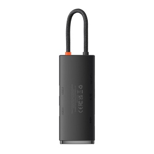 Hub Multifunctional 6in1 Baseus OS Lite USB-C la HDMI+USB3.0x2+PD+SD/TF (Negru) WKQX080301