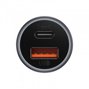 Incarcator auto Baseus Golden Contactor Max, USB + USB-C, 60W (gri) CGJM000113 - Img 4