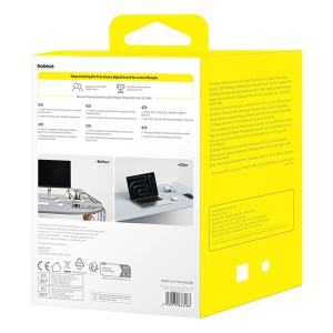 Incarcator Telefon Rapid Prelungitor Electric Baseus PowerCombo 7in1 Cube 3AC+3U+1C 20W, 1.5 m (Alb)
