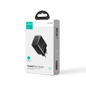 Incarcator Telefon Rapid Joyroom JR-TCF10 2x USB-C USB-A 32W (Negru)