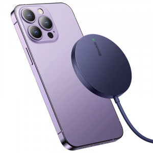 Incarcator wireless magnetic Baseus Simple Mini3 15W (violet)