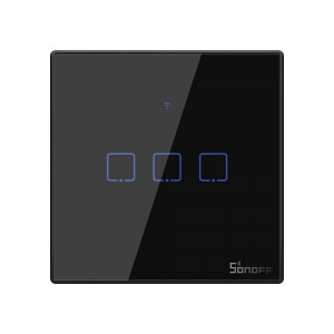 Intrerupator smart triplu WiFi + RF 433 Sonoff T3 EU TX (3 canale) IM190314020 - Img 1