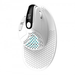 Mouse ergonomic wireless Delux M618XSD BT+2.4G RGB (alb) - Img 2