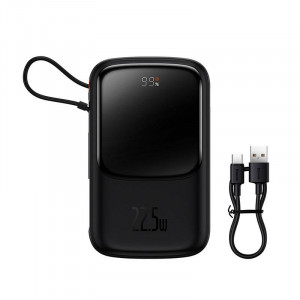 Powerbank Baseus Qpow Pro cu cablu USB-C, 10000 mAh, 22.5 W (negru) PPQD020101 - Img 5
