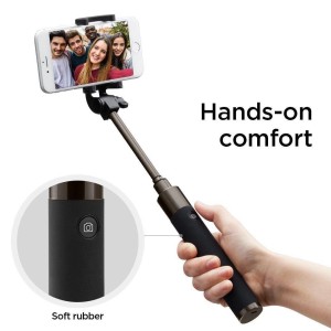 SelfieStick Telescopic Wireless Bluetooth Spigen S530W negru