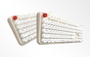 Set Tastatura + Mouse Wireless MOFII Sweet 2.4G (alb-bej)