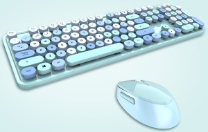 Set tastatura + mouse wireless MOFII Sweet 2.4G (albastru) SMK-623387AG