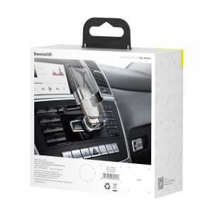 Suport Auto Telefon Gravitational Baseus Metal Age Gravity (Versiunea CD) Argintiu SUYL-J0S