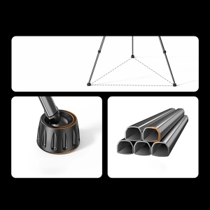 Trepied Profesional Ugreen LP661 Pentru Smartphone si Camera 88.8 - 175cm (Negru/Gri)