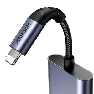 Adaptor Audio 2 in 1 Joyroom SY-L02 Lightning la Lightning dublu 2.4A (negru)
