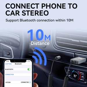 Adaptor Audio Wozinsky WTODB Bluetooth 5.3 / Receptor Audio AUX
