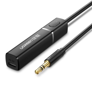 Adaptor Bluetooth 5.0 Audio Wireless Transmitator Ugreen, Mini Mufa 3.5 mm Negru (40761 CM107)