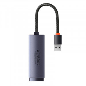 Adaptor Retea Baseus Lite Series USB la RJ45, 100 Mbps (gri) WKQX000013
