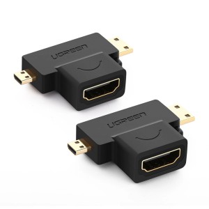 Adaptor HDMI Mini/Micro la HDMI UGREEN 20144 (negru)