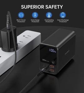 Baterie Externa Powerbank Choetech B635BK 27000mAh Max 222.5W 2x USB-A 2x USB-C (Negru)