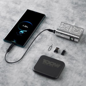 Baterie Externa Powerbank Dudao K20 USB-A / USB-C 10000mAh 22.5W - argintiu