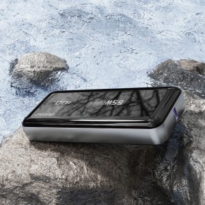 Baterie Externa Powerbank Dudao K65 cu display USB-A / USB-C 20000mAh 65W - Negru