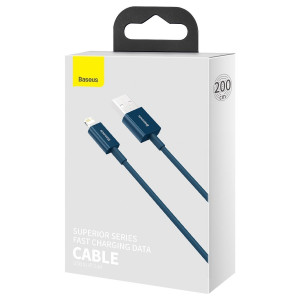 Cablu de date Baseus Superior Series USB la Lightning 2.4A 2m (albastru) CALYS-C03 - Img 10