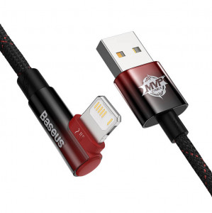 Cablu de date Baseus USB la Lightning MVP 2 20W 1m (negru-rosu) CAVP000020 - Img 2