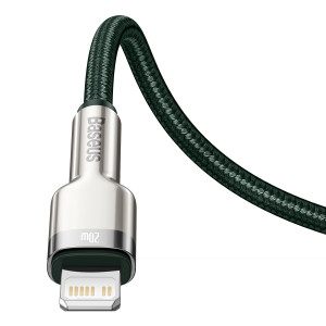 Cablu Incarcare Rapid USB-C la Lightning Baseus Cafule 20W 2m (Verde) CATLJK-B06