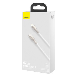 Cablu de date USB-C la Lightning Baseus Cafule, PD, 20W, 1m (alb) CATLJK-A02 - Img 7