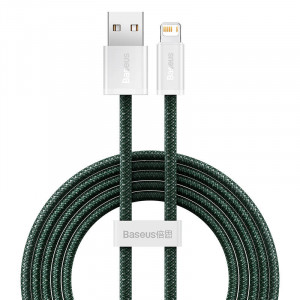 Cablu de date USB la Lightning Baseus Dynamic 2, 2.4A, 2m (verde) CALD040106 - Img 1