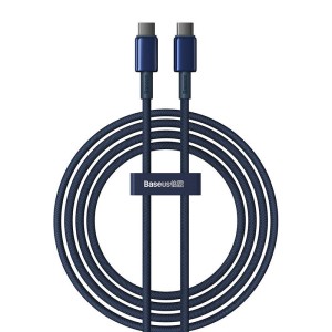 Cablu Incarcare Rapida USB-C la USB-C Baseus Tungsten Gold, 100W
