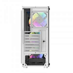 Carcasa computer Darkflash DK151 LED cu 3 ventilatoare (alb) - Img 7