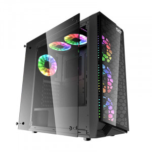 Carcasa computer Darkflash Water Square 5 (negru) - Img 2