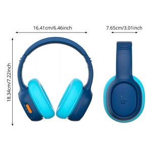 Casti Wireless Bluetooth Copii Over Ear Tronsmart KH03 ANC, Safe (Albastru)