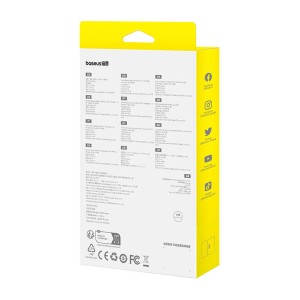 Hub 4 in 1 Baseus UltraJoy Lite 15 cm USB-A la 4x USB 3.0 + USB-C 5V (gri) 