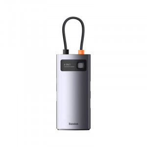 Hub 4in1 Baseus Metal Gleam Series, USB-C la 3x USB 3.0 + Ethernet RJ45 WKWG070113 - Img 1