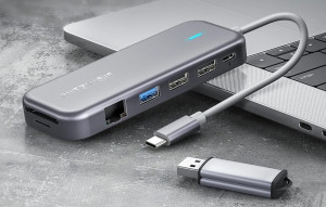 Hub adaptor 11 in 1 USB-C Blitzwolf BW-TH11 HDMI x2, USB3.0, USB2.0 x2, SD/TF, VGA, USB-C x2, RJ45 - Img 3