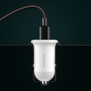 Incarcator auto Baseus Grain Pro 2x USB 4.8A (alb) CCALLP-02 - Img 5