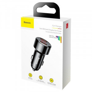 Incarcator auto BASEUS Magic 2x USB QC 3.0 45W pentru socket bricheta (negru) CCMLC20A-01 - Img 7