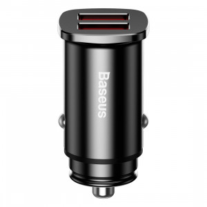 Incarcator auto Baseus Square 2xUSB QC3.0 5A 30W (negru) CCALL-DS01 - Img 2