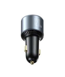 Incarcator Auto Rapid Joyroom JR-CCN07 1x USB + 2x USB-C 120W + Cablu USB-C 100W (Gri Inchis)