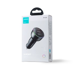 Incarcator Auto Rapid Joyroom JR-CL26 1x USB + 2x USB-C 70W (Negru)