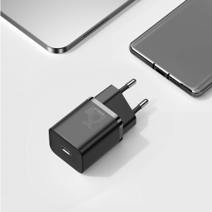 Incarcator Telefon Rapid Baseus Super Si 1C 25W Cu Cablu USB-C la USB-C 1m (negru) TZCCSUP-L01