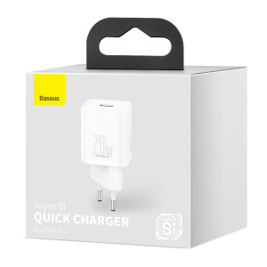 Incarcator rapid USB-C Baseus Super Si 1C 20W (alb) CCSUP-B02 - Img 10