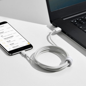 Kit cablu de date Baseus Simple Wisdom USB la Micro 2.1A (2 buc./set) 1.5 m alb TZCAMZJ-02 - Img 9